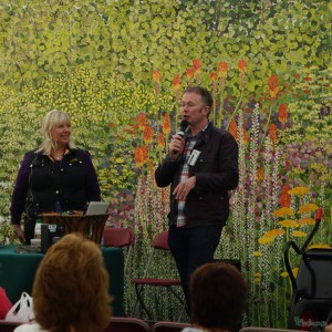 Toby and I in the talks theatre at Rhs Cardiff 2014