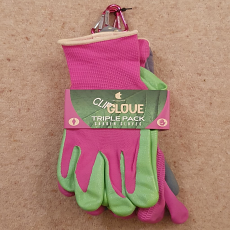 Treadstone Clip Glove 'Triple Pack' Ladies Gardening Glove - Size Medium 